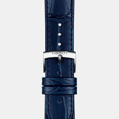 Tissot Carson Premium Powermatic 80 Blue Dial Leather Strap 40mm Swiss Automatic