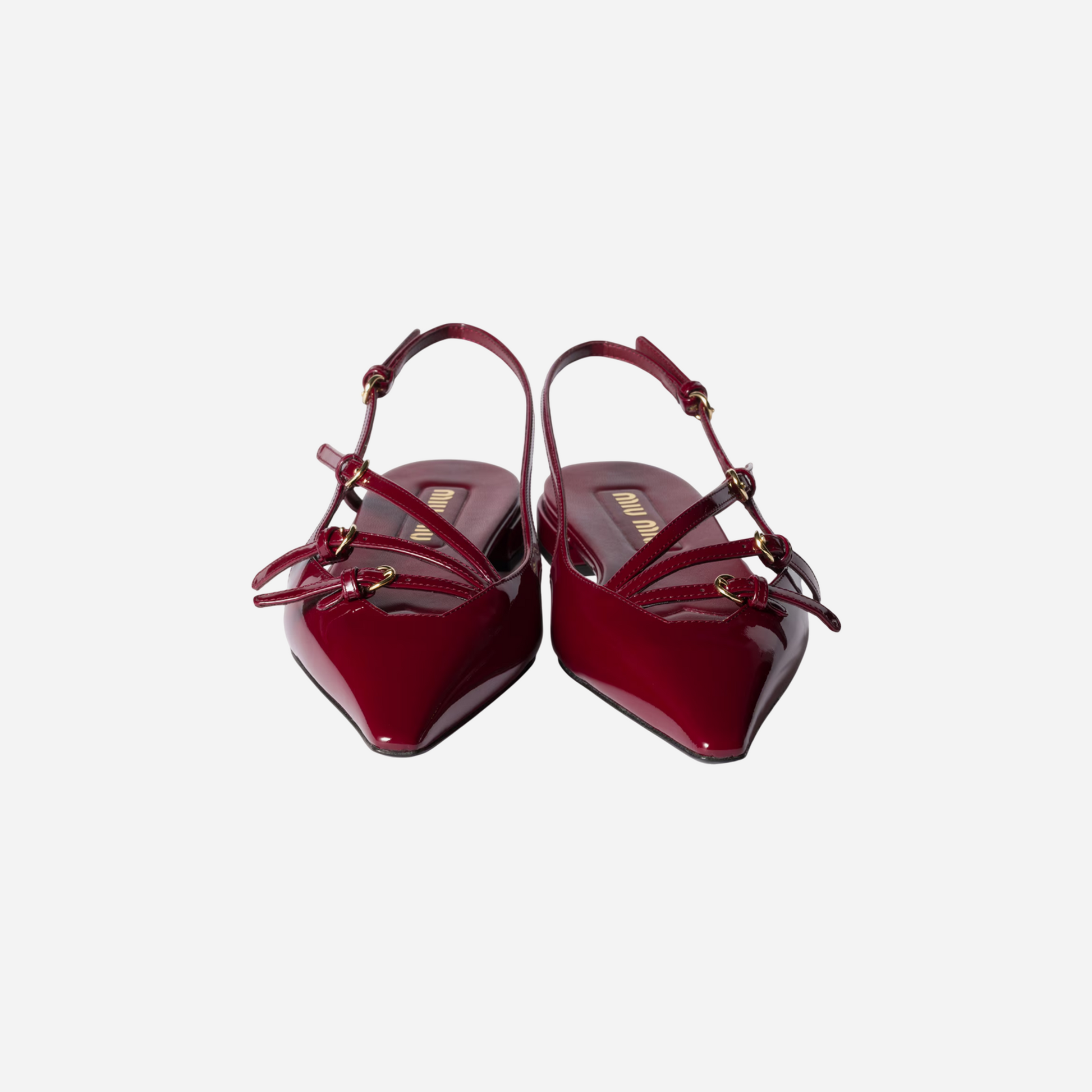 Miu Miu Slingback Ballerinas Crimson