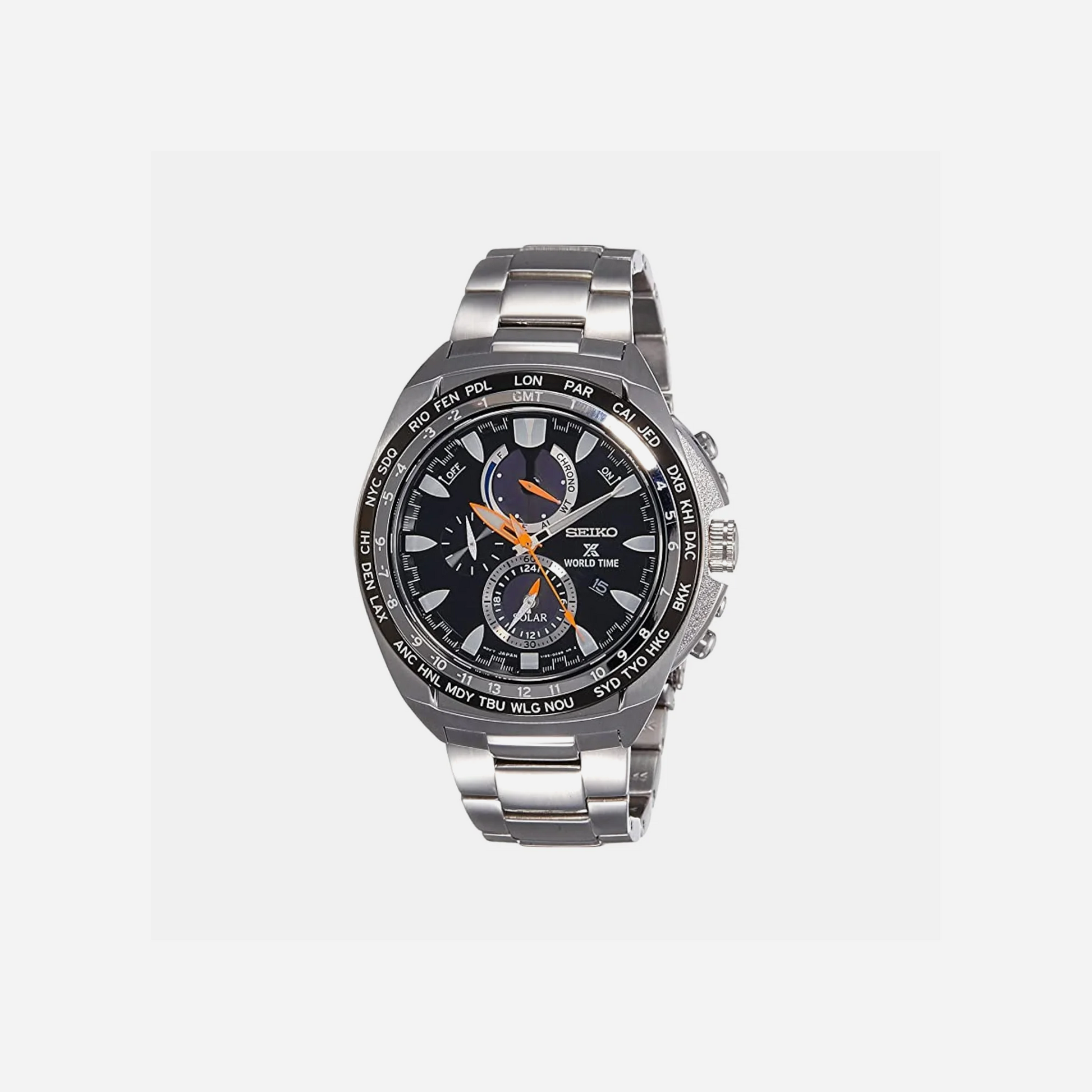 Seiko Prospex World Time Solar Chronograph Men's