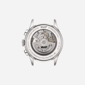 Tissot Telemeter 1938 Silver Dial 42mm Brown Leather Strap Automatic Chronograph Watch