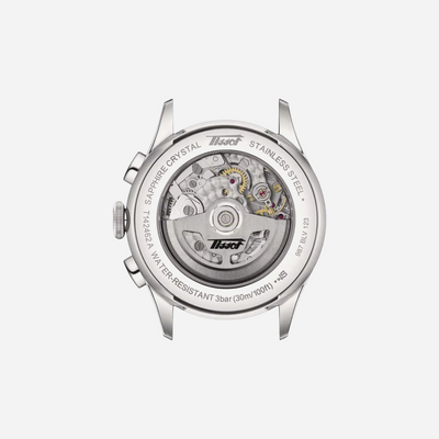 Tissot Telemeter 1938 Silver Dial 42mm Brown Leather Strap Automatic Chronograph Watch