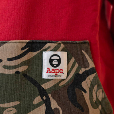 Aape By Bape Camo Red Hoodie