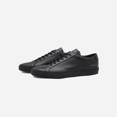 Common Projects Mens Achilles Low Black Shoes