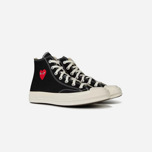 Converse Chuck Taylor All Star 70 Hi Comme des Garcons PLAY Single Heart Black