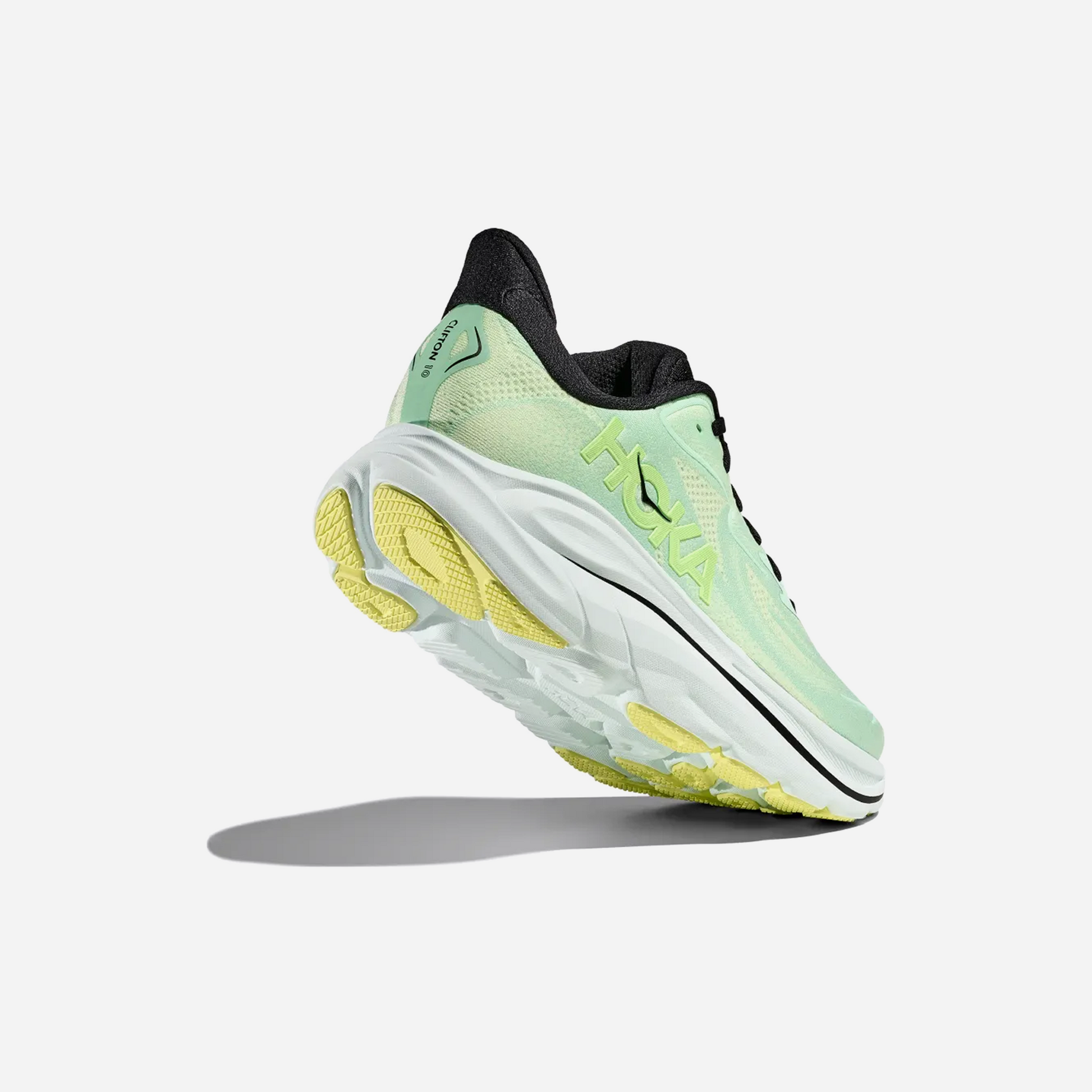 Hoka Clifton 10 Mint Fluorite Luna Moth