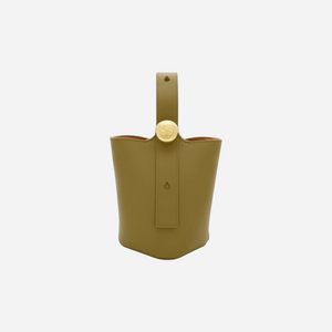 Loewe Mini Pebble Bucket Bag Olive