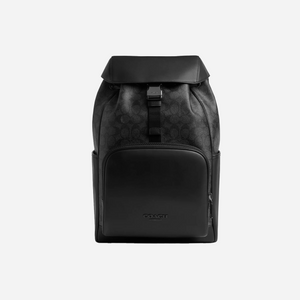 Coach Racer Backpack In Signature  signature canvas/Gunmetal/Charcoal/Black