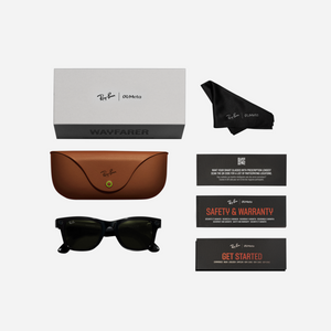 Ray-Ban Meta Wayfarer Shiny Black Green