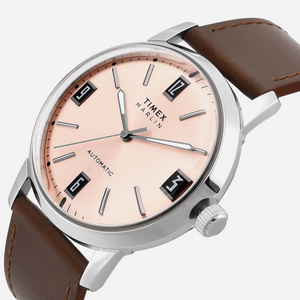 Timex Marlin 42mm Pink Round Dial Mechanical Automatic Men's Pink Watch