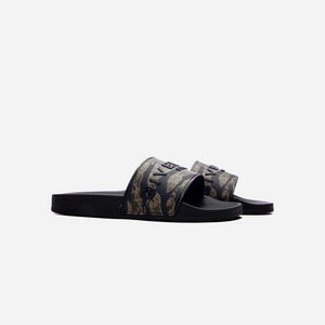 Givenchy Slide Flat Sandals Black/Khaki
