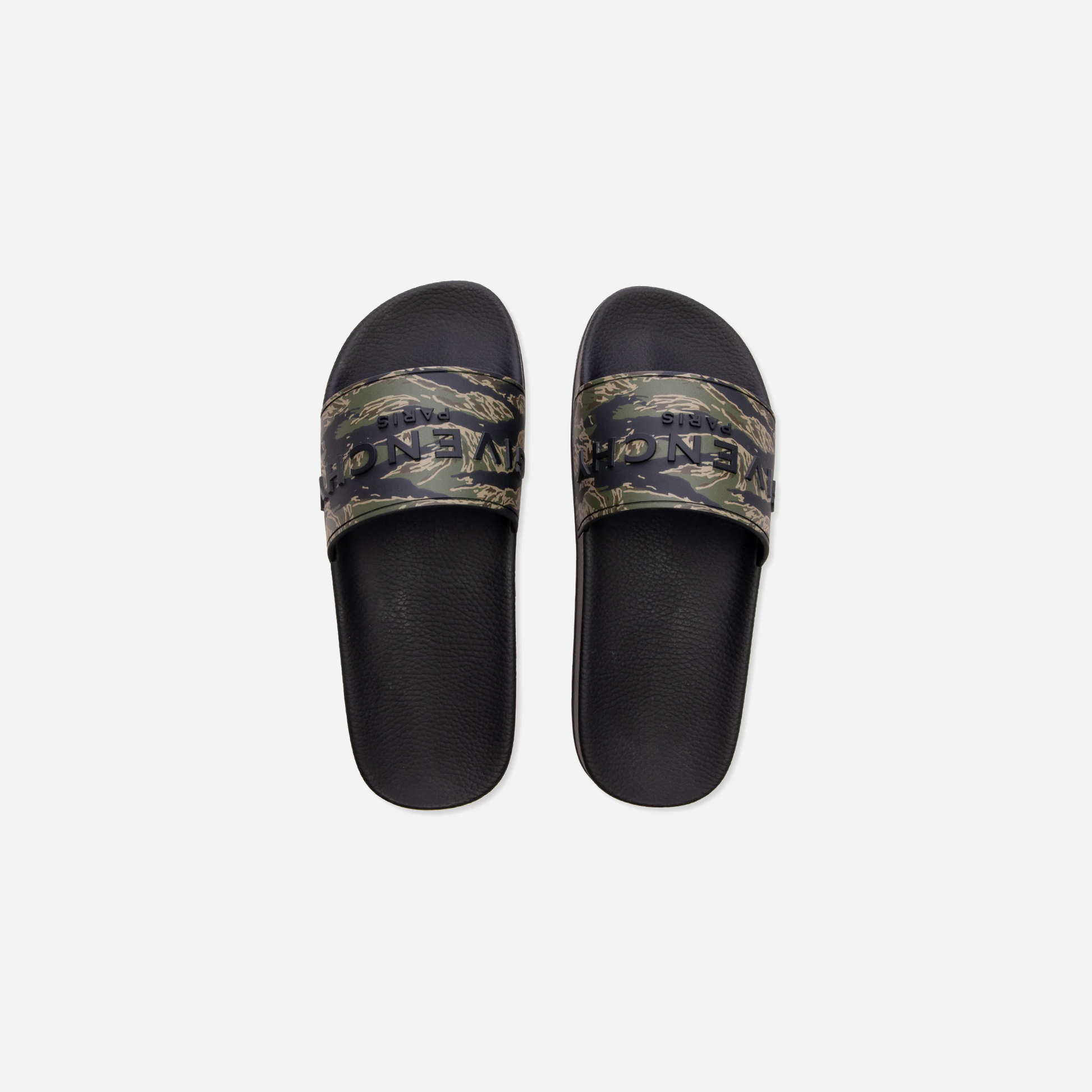 Givenchy Slide Flat Sandals Black/Khaki