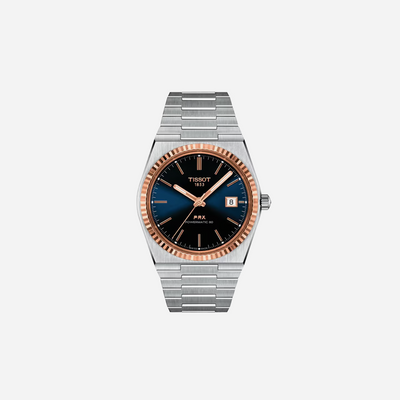 Tissot PRX Powermatic 80 40mm Graded Blue-Black Dial Grey Stainless Steel Steel & 18K Gold Bezel Automatic Watch
