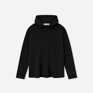 Fear Of God Essentials SS25 Womens Long Sleeve Hoodie - Jet Black