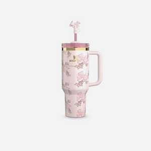 Stanley LoveshackFancy Flowstate Quencher Rosa Beaux Pink 40oz
