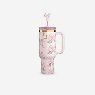 Stanley LoveshackFancy Flowstate Quencher Rosa Beaux Pink 40oz