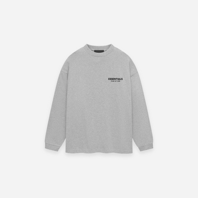Fear Of God Essentials SS25 Jersey Long Sleeve T-Shirt Light Heather Grey