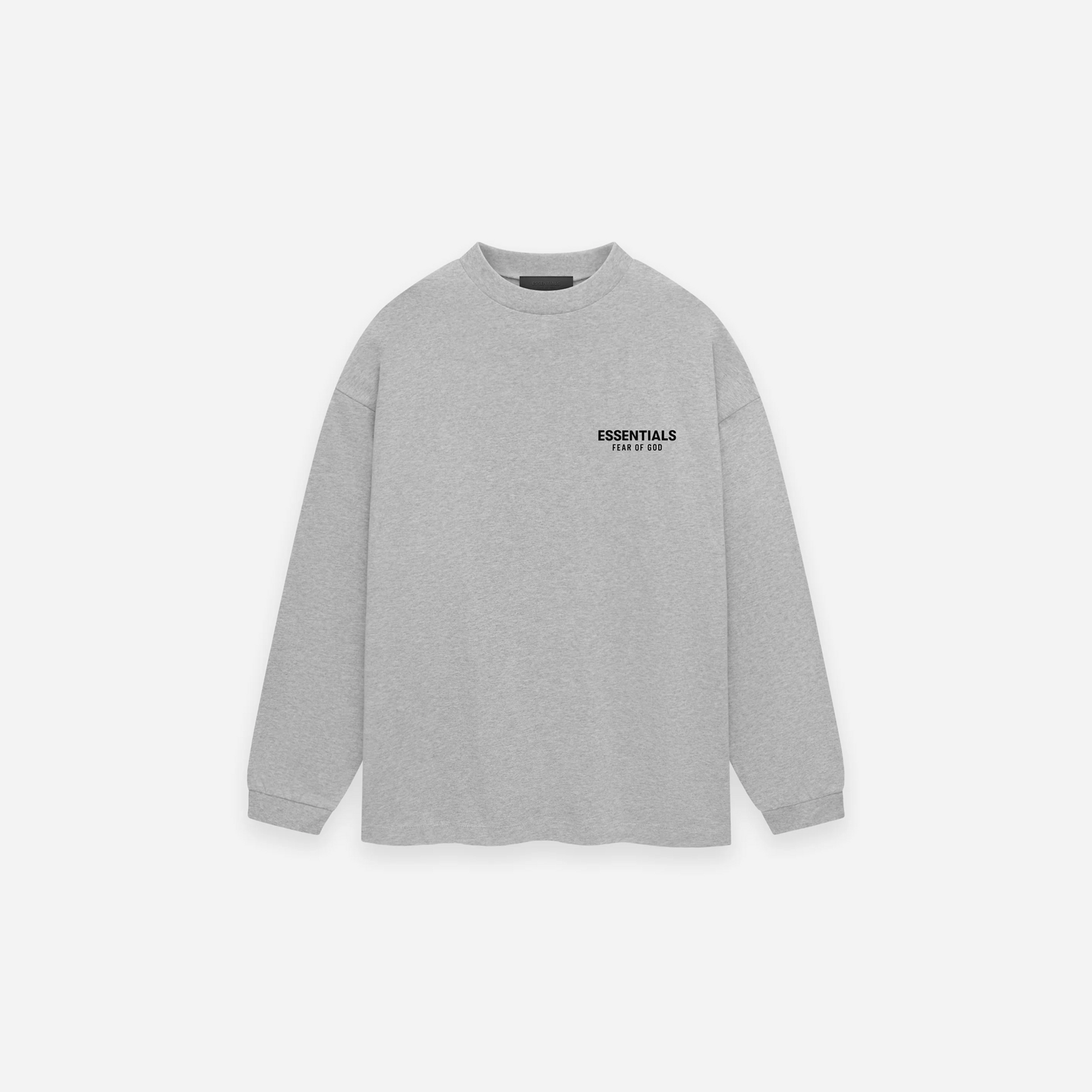 Fear Of God Essentials SS25 Jersey Long Sleeve T-Shirt Light Heather Grey