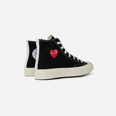 Converse Chuck Taylor All Star 70 Hi Comme des Garcons PLAY Single Heart Black