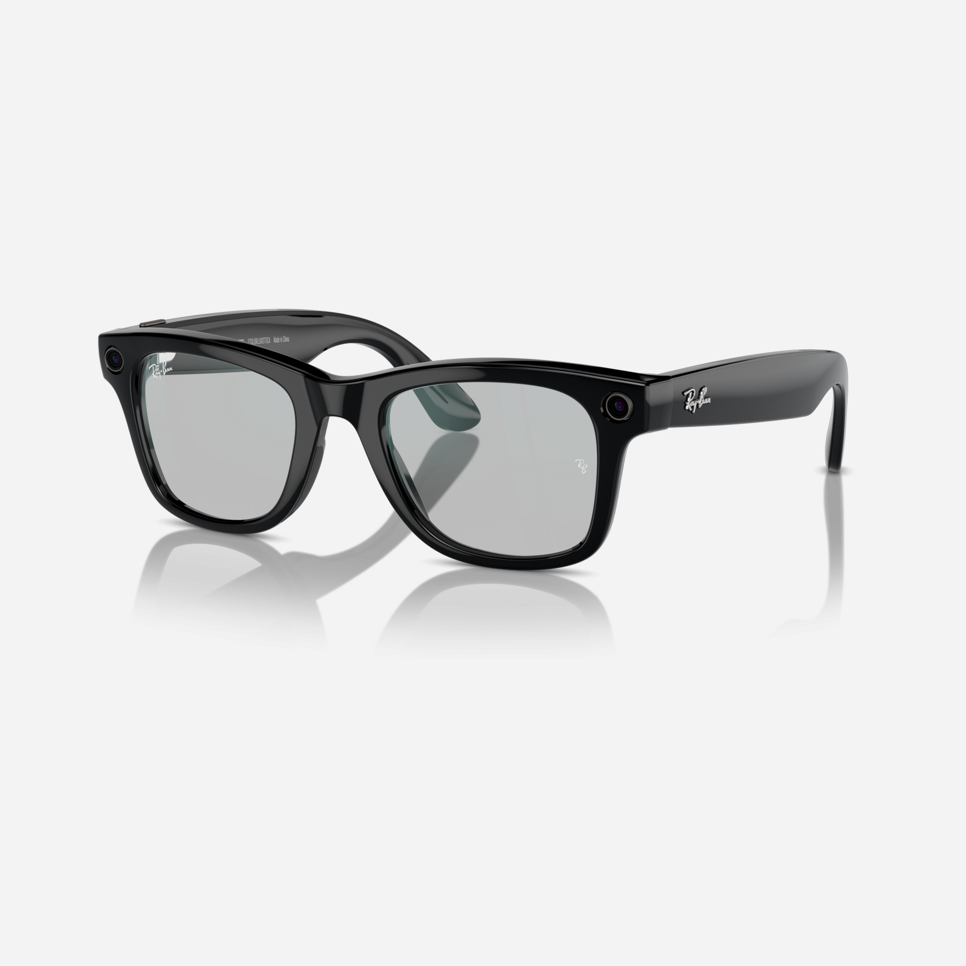 Ray-Ban Meta Wayfarer Large Shiny Black Clear