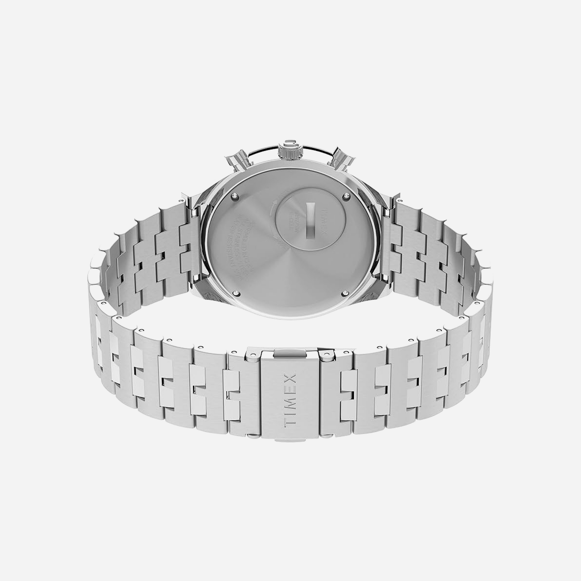 Q Timex Chronograph 40mm Stainless Steel Bracelet Silver / Black Watch