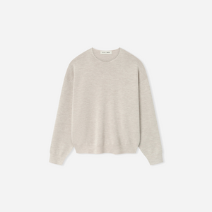 Fear Of God Essentials SS25 Merino Crewneck Sweater- Heather Stone