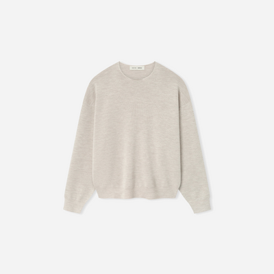 Fear Of God Essentials SS25 Merino Crewneck Sweater- Heather Stone