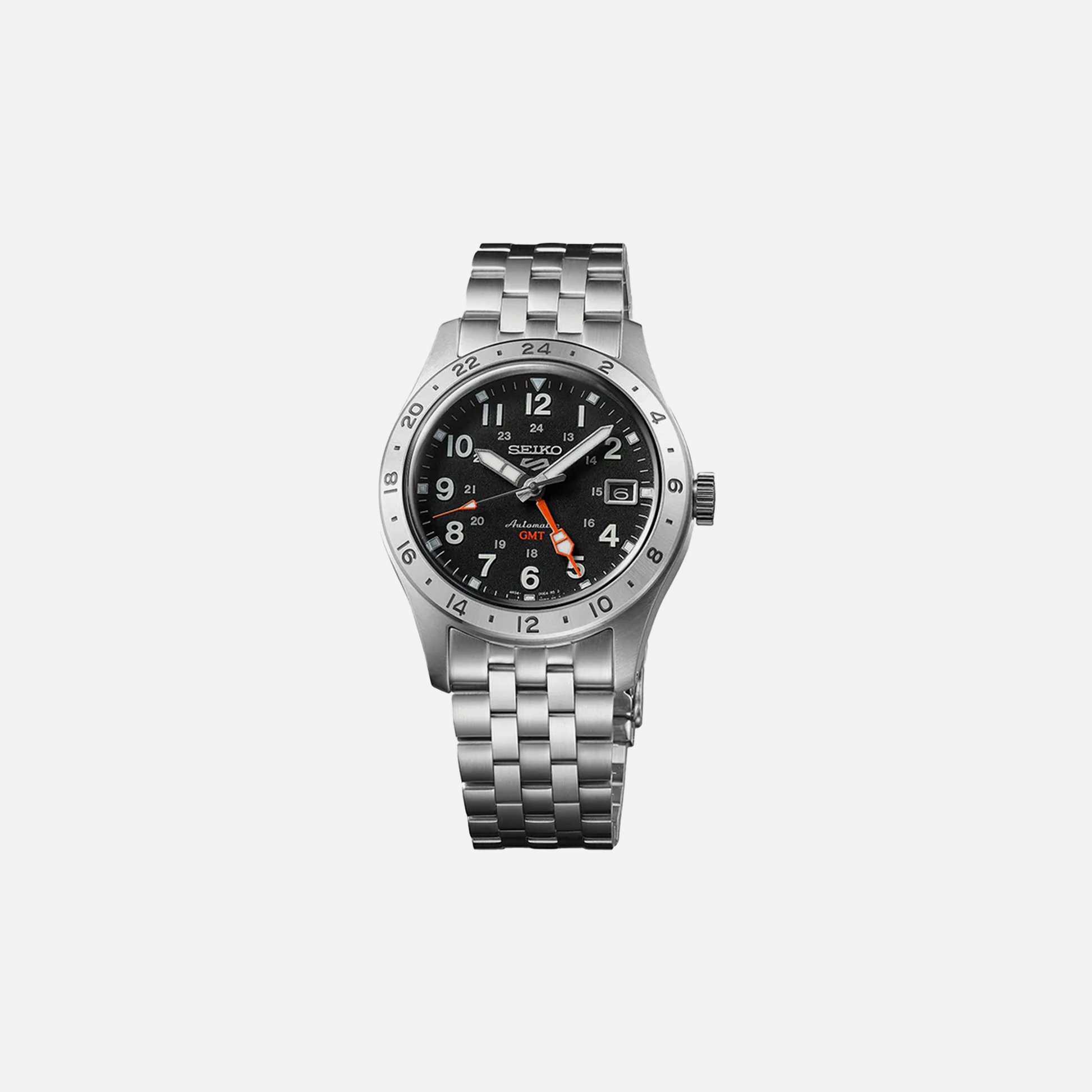 Seiko 5 Sports Men Automatic Black Dial Analog Stainless Steel Watch SSK023K1
