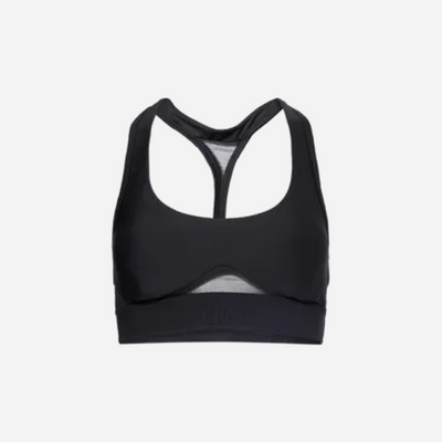 Alo Yoga Airlift Rebel Mesh-Panelled Stretch-Woven Bra