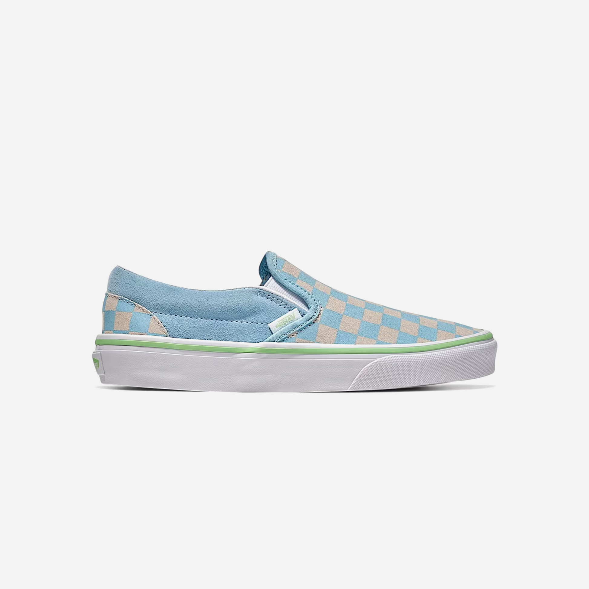 Vans Classic Slip-On Checkerboard Shoe Crystal Blue / Pink