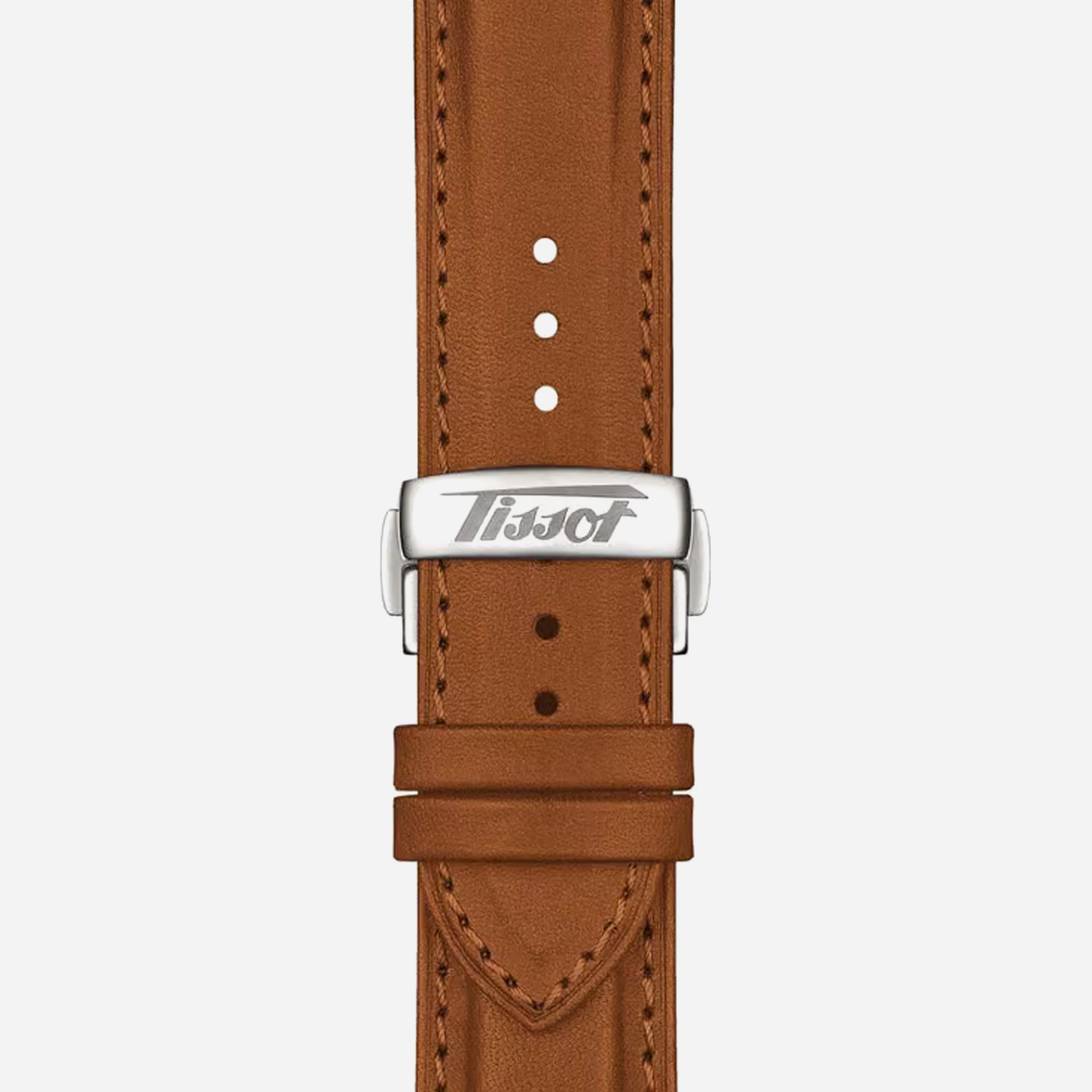 Tissot Telemeter 1938 Black Dial 42mm Light Brown Leather Strap Automatic Chronograph Watch