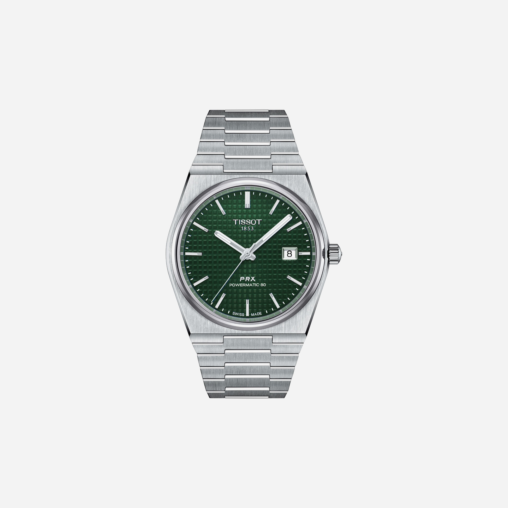 Tissot PRX Powermatic 80 40mm Green Dial Grey Stainless Steel Automatic Watch