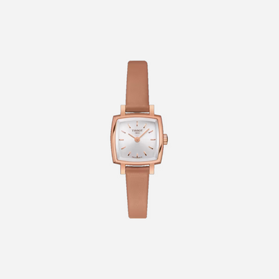 Tissot Lovely Square Rose Gold Silver Dial Summer Set 20mm