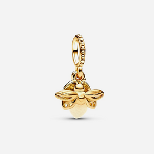 Pandora Glow-in-the-dark Firefly Dangle Charm Gold Plated