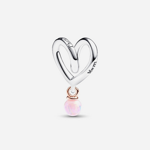 Pandora Two-tone Wrapped Heart Charm Sterling silver