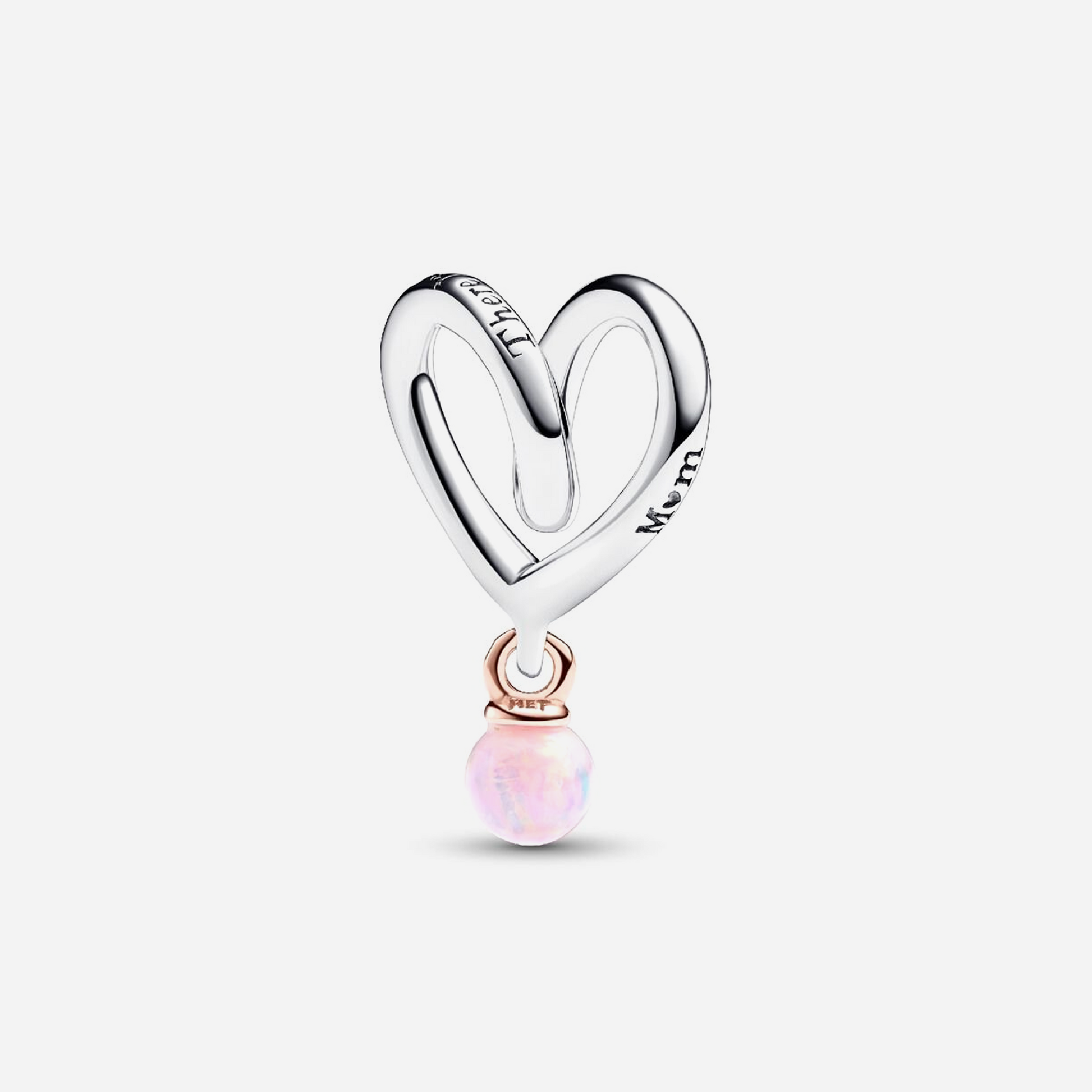 Pandora Two-tone Wrapped Heart Charm Sterling silver