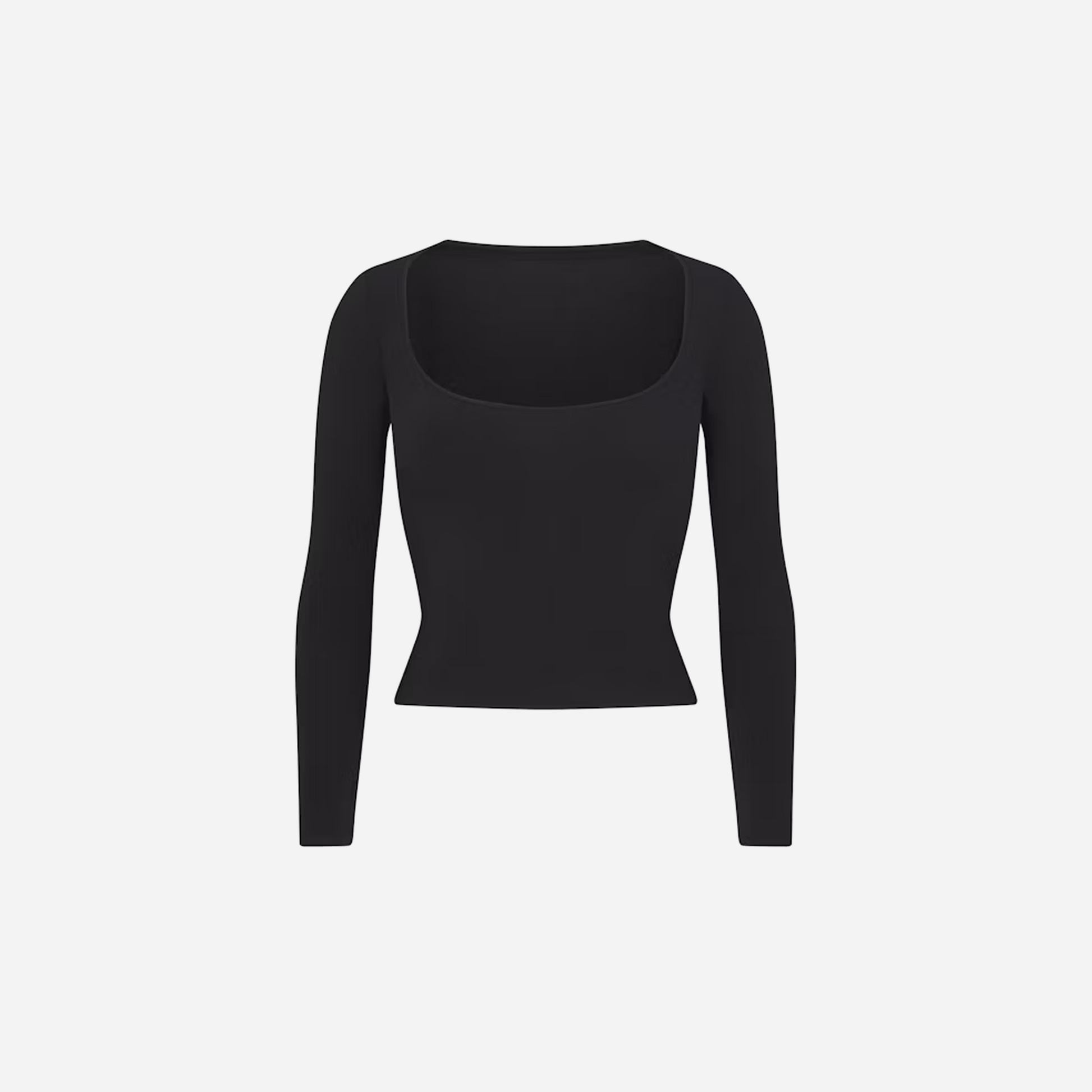 Skims Scoop Neck Long Sleeve Top Cotton Jersey