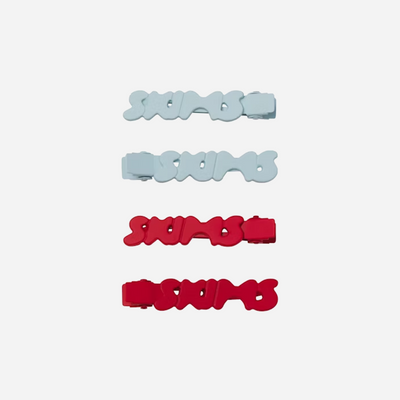 Skims Matte Logo No-Crease Hair Clip 4-Pack