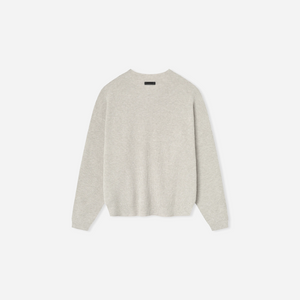 Fear Of God Essentials SS25 Waffle Crewneck Sweater- Heather Stone