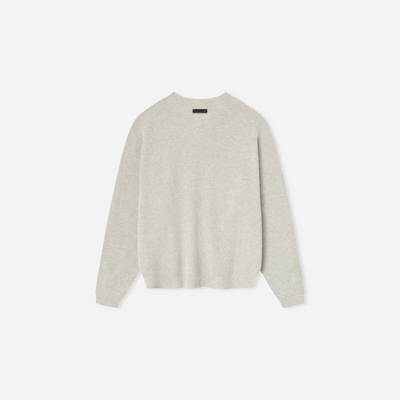 Fear Of God Essentials SS25 Waffle Crewneck Sweater- Heather Stone