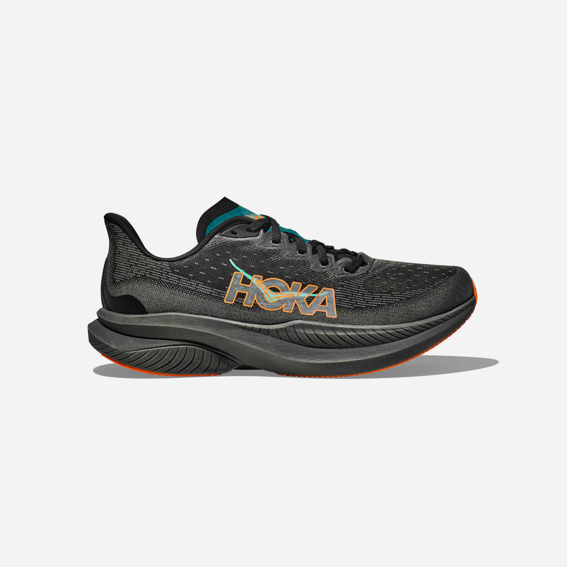 Hoka One One Mach 6 Black Electric Tangerine