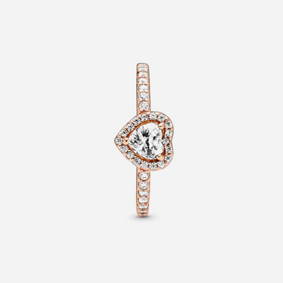 Pandora Elevated Heart Ring Sterling Rose Gold Plated