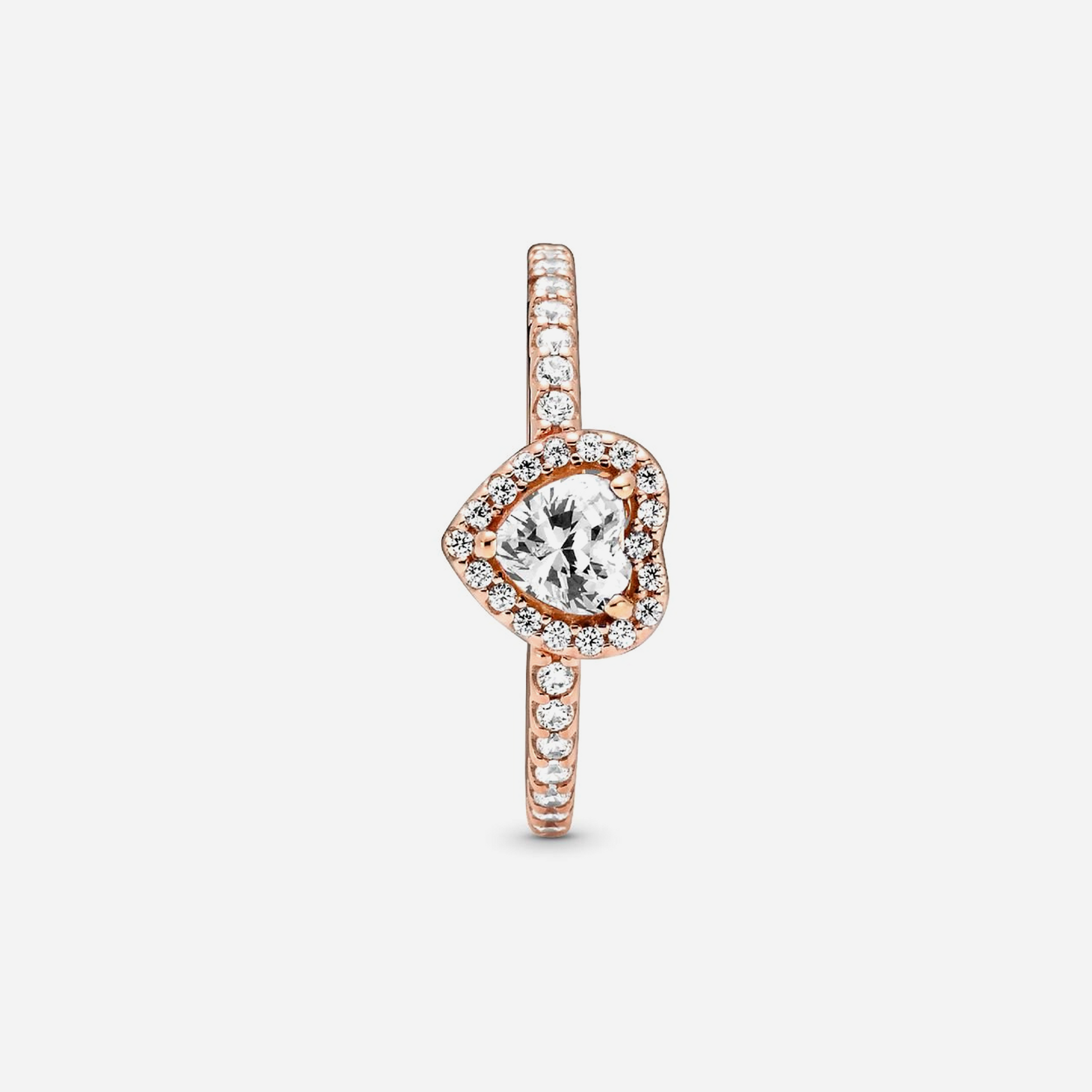Pandora Elevated Heart Ring Sterling Rose Gold Plated
