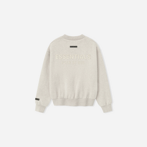 Fear Of God Essentials SS25 Womens Classic Fleece Crewneck- Heather Stone