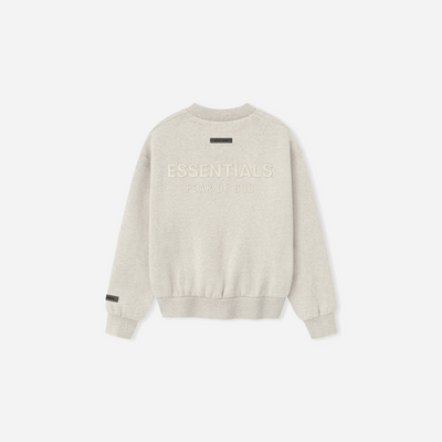 Fear Of God Essentials SS25 Womens Classic Fleece Crewneck- Heather Stone