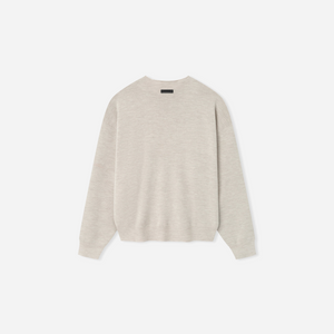 Fear Of God Essentials SS25 Merino Crewneck Sweater- Heather Stone