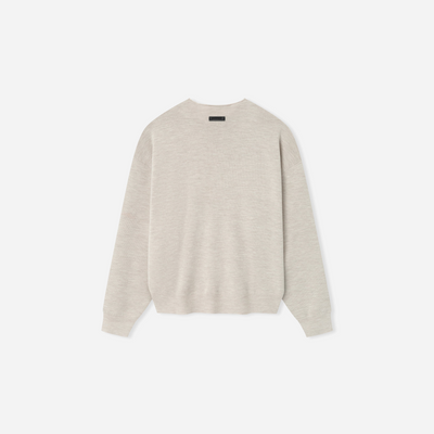 Fear Of God Essentials SS25 Merino Crewneck Sweater- Heather Stone