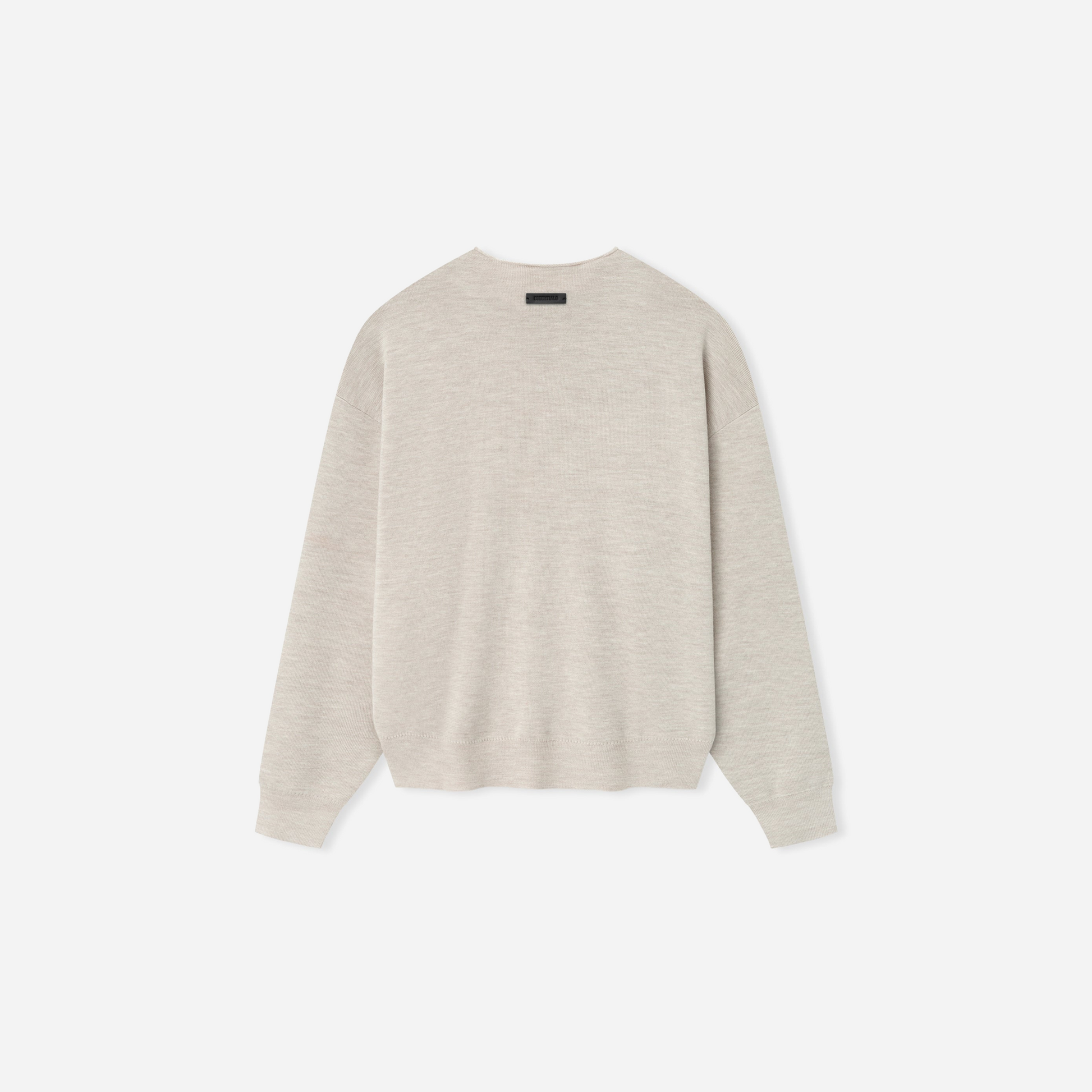 Fear Of God Essentials SS25 Merino Crewneck Sweater- Heather Stone