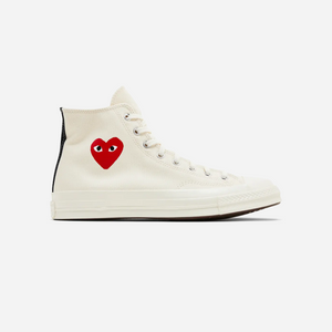 Converse Chuck Taylor All Star 70 Hi Comme des Garcons PLAY Single Heart Milk