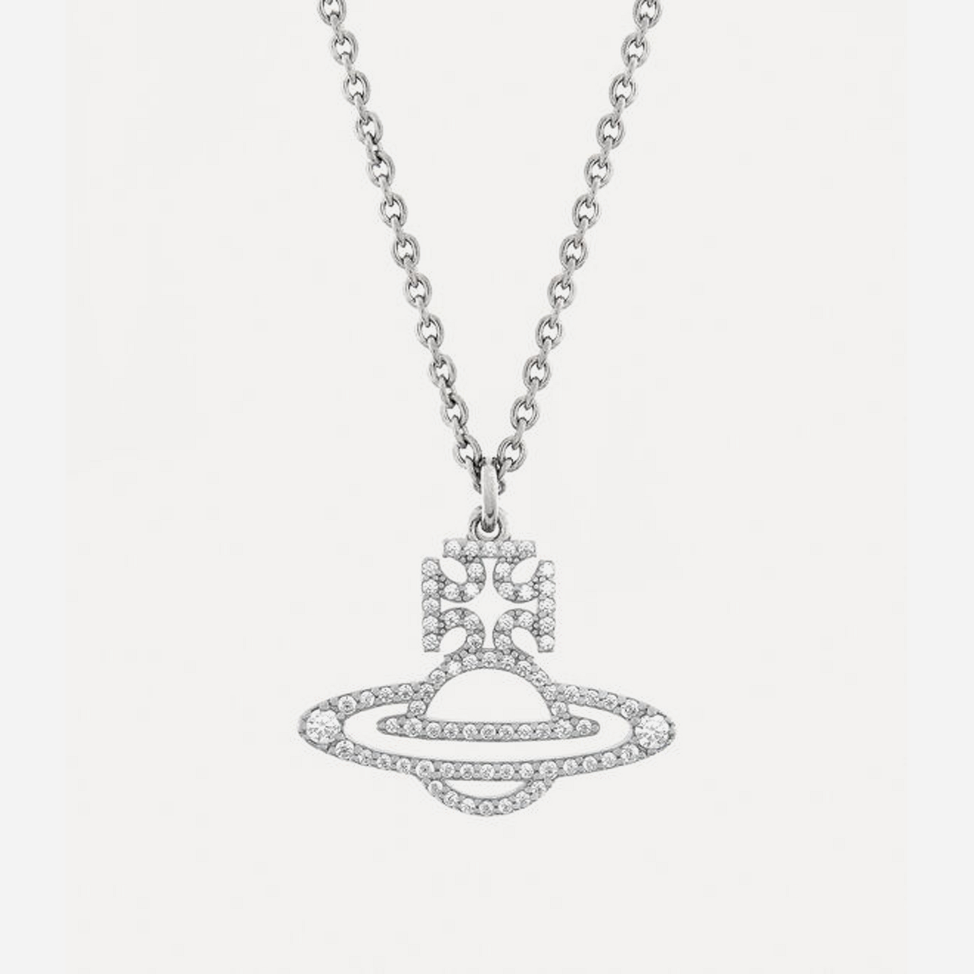 Vivienne Westwood Man. Trudy Pendant Necklace White Cz