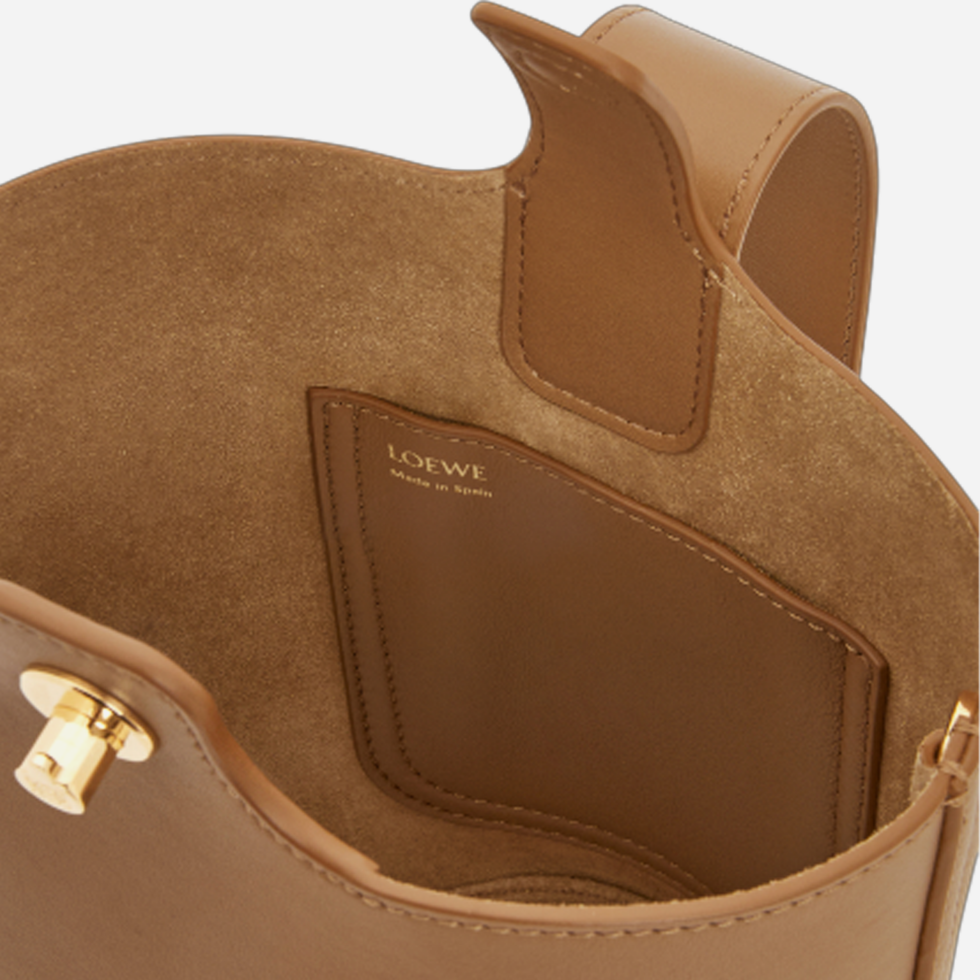 Loewe Mini Pebble Bucket Bag Oak